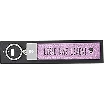 Depesche Schlüsselanhänger 'Vergiss Mich Nicht' | Gute Fahrt Anhänger Dunkelgrau | Stoff Schlaufe Ca. 13cm | Autoschlüssel Accessoire