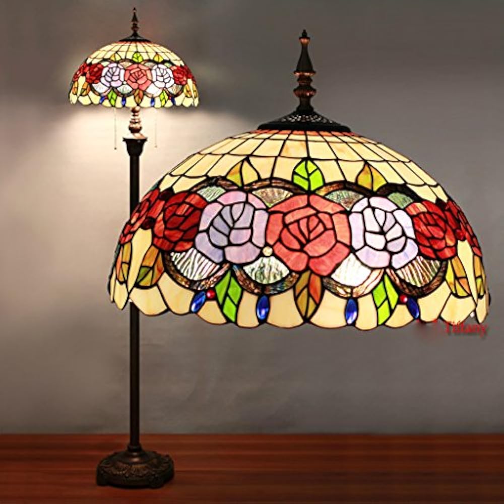 SINCERE@ 16 Zoll Tiffany Retro Pastoral Wohnzimmer Im Europäischen Stil Stehlampe Nacht Glass Art Cafe Bar Licht