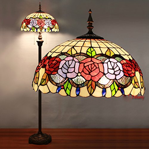 SINCERE@ 16 Zoll Tiffany Retro Pastoral Wohnzimmer Im Europäischen Stil Stehlampe Nacht Glass Art Cafe Bar Licht