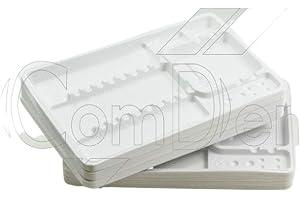 BEAUTY PLUS Plastic Disposable Instrument tray inserts For Dental, Podiatry, Body Piercing, Beauty Clinics Tattoo Clinics - 50 Pack (28x18cm Pre-Formed Base)