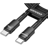 Essager 3 Metre QC4.0 PD 100W Type C to Type C Şarj Kablosu 480Mbps Veri Aktarım Şarj Akım Korumalı