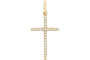 EDELIND Ciondolo Croce con Diamanti 0.24 0.20 0.14 0.06 0.05 Ct in Oro Bianco Oro Rosa Oro Giallo 750 Ciondolo Oro 18kt Donna con Scatola Regalo Gioielli