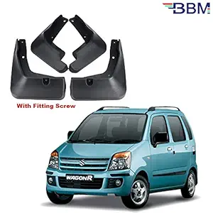 BBM Unbreakable Heavy Car Mud Flaps Splash Guard Mudguard for Maruti Suzuki Wagon-R 2009 2010 2011 2012 [Set of 4]