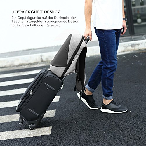 CoolBell Stadt Anti-Diebstahl Tasche mit Codeschloss Leicht Schulrucksack 15 6 Zoll Laptop Rucksack mit USB Ladeanschluss Functional Reise Knapsack Wa
