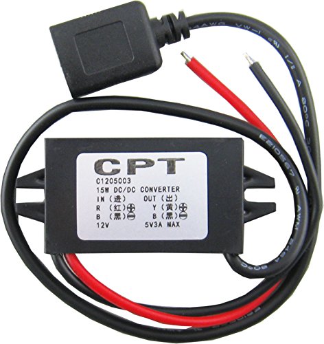 Yeeco DC-DC-Buck Converter 8-22V bis 5V 3A / 15W Netzteil 12V zu 5V USB-Kabel-Anschluss Auto-Ladegerät