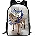 Produktbild HOJJP HandtascheMost Durable Lightweight Unique Canvas College Student Bag Bookbag - Uncle Sam Dog Dress
