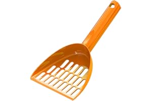 GENERIC 100% UK Recycled 21cm Cat Litter Scoop Kitten Sifter Shovel Cleaner Waste Bag Pet Biodegradable Outdoor Garbage Picker Dispenser Walk Holder Collector (Orange)