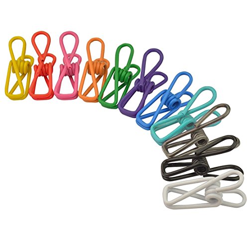 SUMERSHA Packung Mehrzweck Wäscheleine Wäscheklammern Dienstprogramm Clips Stahldraht -Clips Clothes Pegs Zufällige Farbe30 Stk. - 2