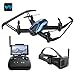 Price comparison product image Drone with VR Glasses, UDIRC 720P HD Live Camera Drone with Wireless RTF 4 Channel 5.8Ghz FPV LCD Screen Monitor 6-Gyro(360 Degree Flip) Headless Mode & Altitude Hold Function