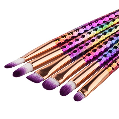 Vovotrade ❤❤ 6Pcs bunte Kosmetik Augenbraue Lidschatten Pinsel Make-up Pinsel Sets Kits Tools - 3
