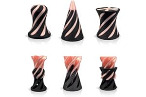 Triformia 3Pcs Impossible Fidget Toys, 3D Printed Spiral Design, ADHD Autism Sensory Stress Relief Desk Toys, Unique Gifts for Kids & Adults (Candy Gem Pink)