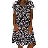 tunikakleid langarm tunikakleid lang tunikakleid strand tunikakleid weiß damen Maxikleid Damen Ärmellos Leinen Böhmischer Druck Sommerkleider Elegant Blumen Lang Kleid Strandkleid Nicht Stickerei