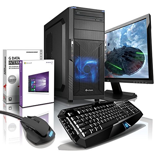 Komplett-PC DirectX 12 Gaming-PC Six-Core AMD FX-6300 6x3.5GHz (Turbo bis 4.1GHz), 22-Zoll LED Bildschirm, Gaming Tastatur/Maus, Windows 10 Professional 64bit, GeForce GTX 960 4GB, 1TB HDD, 8GB RAM #5021