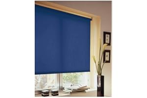 MADECOSTORE Store Enrouleur Tamisant Uni - Bleu Marine - L94 x H250cm