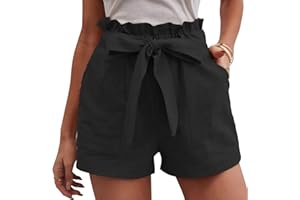 KOEMCY Pantaloncini Donna Eleganti Vita Alta Casual Pantaloncini Sportivi Pantaloncini Fitness con Tasche Pantaloncini da Yoga Corsa Palestra Jogger Sport Estivi