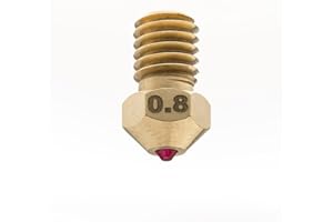 MOD3DP Ruby Tip Buse d'imprimante 3D, compatible E3DV6, résistante à l'abrasion, en forme d'entonnoir, une pour tous les matériaux (E3DV6, 0.8mm)