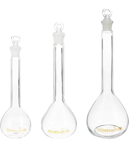 Matraccio Graduato Da 5ml In Vetro Borosilicato - 2 Pezzi Con Tappo, Per Laboratorio, Tolleranza ±0.02ml - Foto 7