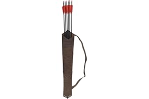 Valhalla Gear, Back Arrow Archery Quiver, Vintage Holder for Shooting Practice, Training, Full Grain Leather, Handmade Archer Accessories, Bourbon Brown