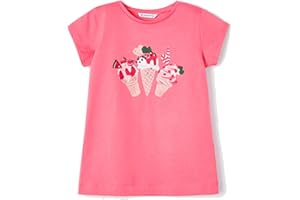 MAYORAL Camiseta Manga Corta Niña – Camiseta Niña – Distintos Colores – Rosa - Melocotón- Lima - Roja - Ropa Niña de 2 años a 9 años – Ropa de Regalo para Vestir - Algodón sostenible