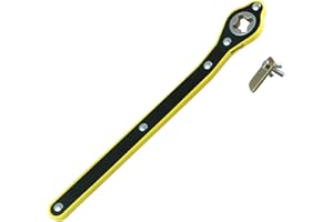 LAM-LORD Car Jack Ratchet Wrench, Scissor Auto Labor-Saving Jack Ratchet Wrench with Long Handle, Tire Jack Lug Wrench Positive and Reversal Knob Design for Travel/Truck/SUV(as Shown)