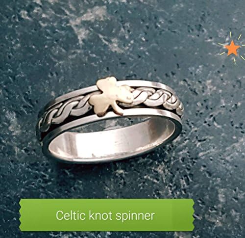 Spinning silver celtic knot ring