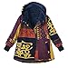 Produktbild TianWlio Jacken Parka Mäntel Herbst Winter Warme Jacken Strickjacken Damen Mäntel Winter Locker Baumwolle Warme Bedruckte Taschen Dicker Hasp Mantel mit Kapuze Outwear XXXL