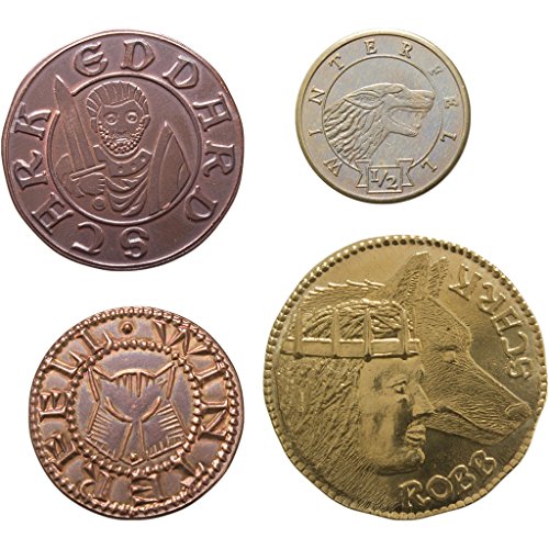 The Shire Post- Juego De Tronos Set 4 Monedas Casa Stark, (SPMI-GM-ST-HS4)