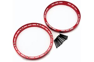 EPTNNASO Aluminum Rear Wheel Reinforcement Rings Red for Losi 1/4 Promoto MX Motorcycle Compatible with LOS46003