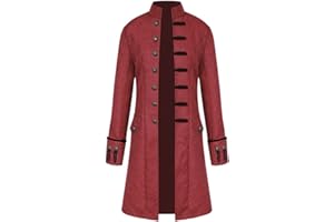 KGIHPC Homme Steampunk Vintage Tailcoat Manteau médiéval Veste victorienne Manteau Renaissance Redingote pour Hommes