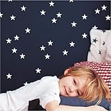 Wandaufkleber 56 kleine Sterne je 40mm Wandtattoo Wandsticker Sticker Wanddeko Kinderzimmer Schlafzimmer Himmel