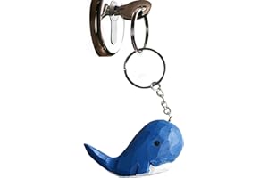 GIMOCOOL Creativo Llavero - Colgante Decorativo de Madera con Forma de Ballena - Hermosas Decoraciones para Llaves, Mochilas, Bolsos, monederos, teléfonos móviles, automóviles