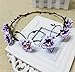 Produktbild SMQY® Garland Handgemachte Blume Crown Halo für Hochzeit Reise Festivals Mädchen Blume Kranz Kopfschmuck Dekorationen , gradient purple