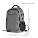 YuHan Oxford Baby Diaper Bag Nappy Backpack Change Pad Insulation Bag Fit Stroller Grey