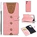 Produktbild Huawei P30 Pro Hülle, Leder Tasche Handyhülle Flip Wallet Schutzhülle für Huawei P30 Pro mit Ständer und Kartenfächer/Magnetverschluss #Q (Pink)