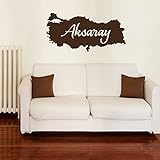 Islamische Wandtattoos - Meccastyle - Türkiye Haritasi Aksaray - A5-68