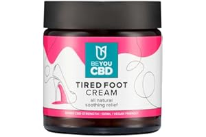 BeYou CBD Tired Foot Cream, High Strength 300mg | Relief from High Heels or Tired, Achey Feet | All Natural Formula