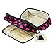 SupplyEU Polka Dots Pattern Double Layer Dual Zipper Makeup Case Cosmetic Hand Bag Tool Storage Toiletry With Mirror
