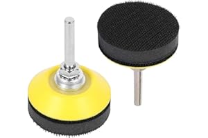 Bestgle 2 Pezzi Platorello con Gancio e Anello, 50mm Platorello con Adattatore Platorello Abrasivo con Cuscinetti Lucidanti per Adattatore Trapano