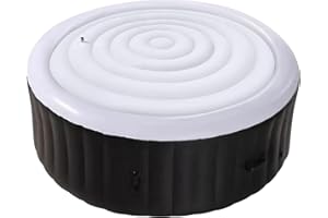 GIONAR 165cm Aufblasbare Abdeckung Whirlpool - Mspa Whirlpool Thermoabdeckung Rund -Thermoabdeckung für Whirlpools Outdoor Winterfest 6 Personen