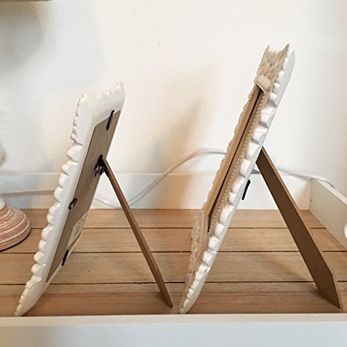 Fotorahmen FEUILLE rechteckig weiß 2 Grössen Bilderrahmen Shabby Vintage Nostalgie Landhaus (klein) - 3