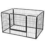 FEANDREA-Recinzione-Recinto-per-Cani-Conigli-Animali-di-Ferro-Nero-122-x-80-x-70-cm-PPK74H