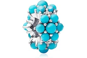 NUNUYAYA Perles Charms Argent Sterling 925 Breloque Pendentif Shell Coral Lobster Bird Bead Compatible pour Femmes Filles Européen Bracelets Colliers