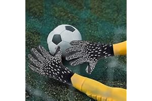 OLYSPM Gants De Gardien Gant De Foot,Gants de Gardien de But Enfant,Gants en Latex de Haute qualité et Excellente Protection des Doigts,Gant Gardien de But Adulte, Homme,Junior