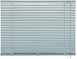 mydeco® 80 x 130 cm Aluminium Jalousie Edelstahl; inkl. Bedienstab, Deckenträger + Befestigungsmaterial Innenjalousie Sonnen- und Sichtschutz; fein regulierbar