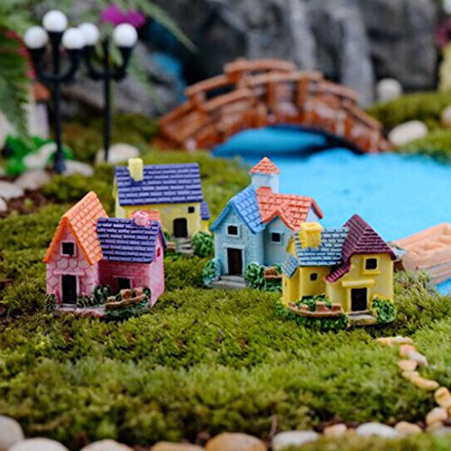 Puppenhaus Miniatur Bonsai Garten Harz Handwerk Landschaft Diy Haus Dekor 4pcs - 2