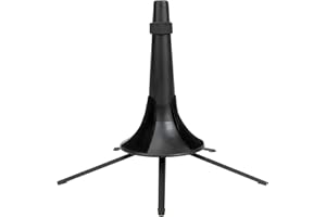 ERINGOGO Tragbarer Trompetenständer Halter Metall mit 5 Füßen Faltbarer Abnehmbarer Trompetenhalter Stabile Metallbeine für Trompete Schwarz