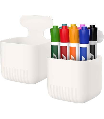 2 Boîtes De Rangement Magnétiques Pour Marqueurs - Support Mural Pour Tableau Blanc Et Frigo