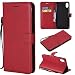 Produktbild NewTH iphone XS Max Hüllen, Geldbörse Premium PU Leder etui,TPU Schutzhülle 370 Grad Schutz Cover für Apple iphone XS Max(Rot)