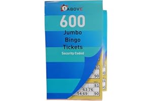 1ABOVE Bingo Tickets Stationery Multi Game Toys Kids Adult Fun Books Pages Jumbo (1), 1A-8002