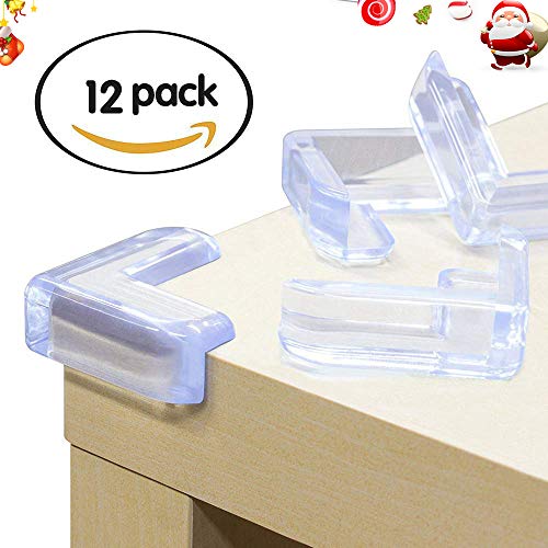 TONWON Protecteurs d'angle de Sécurité pour Bébé, Protecteur d'angle de Bureau de sécurité doux pour Enfant, Cornières de Sécurité Coins avec Adhésif Puissant 3M pour Enfants et Bébés - Paquet de 12